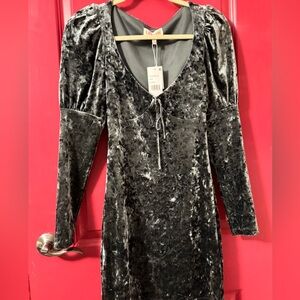 Elegant Velvet Black Dress